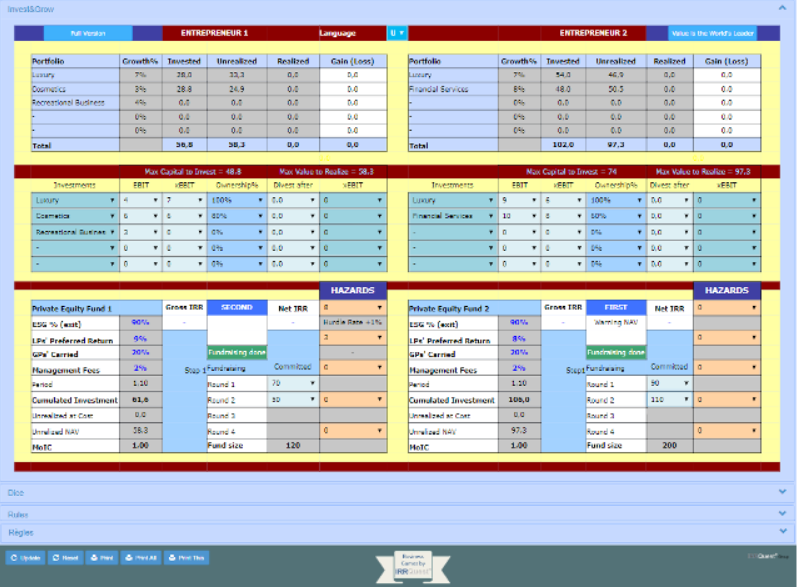 Invest & Grow - Business Game